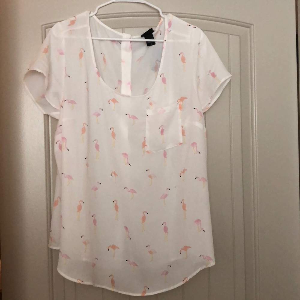 Torrid Flamingo Button Back Blouse